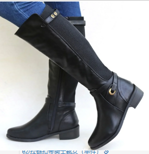 Genuine Leather Knee-High Boots for Women