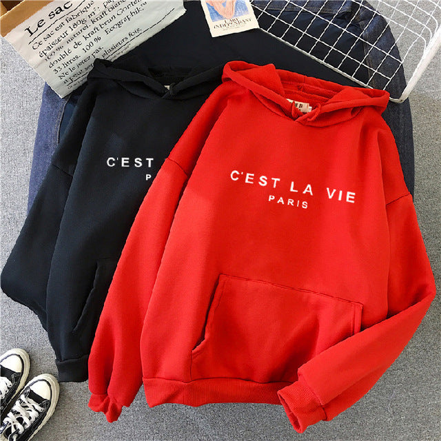 Women’s Printed Paris Hoodie up to 3XL