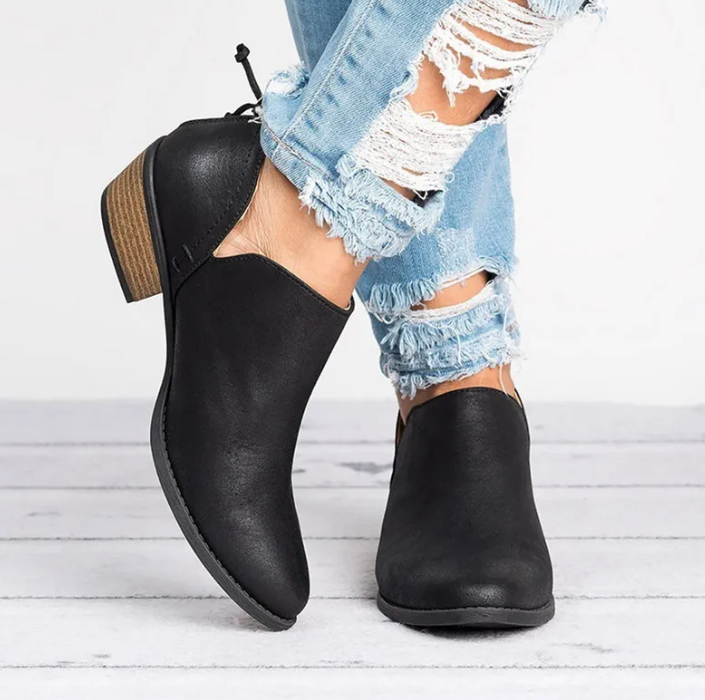 Casual Leather Women's Booties