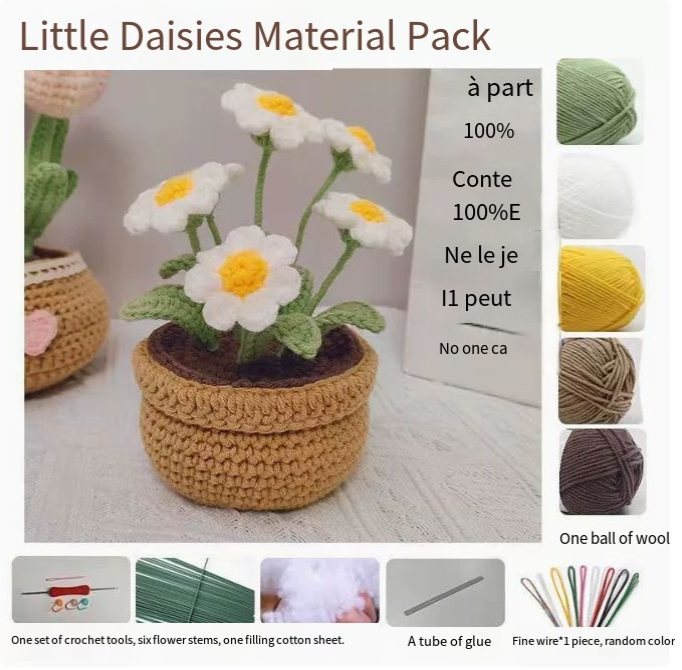 Daisy → DIY Crochet Daisy Flower Bouquet Kit | The Pretty Pistol
