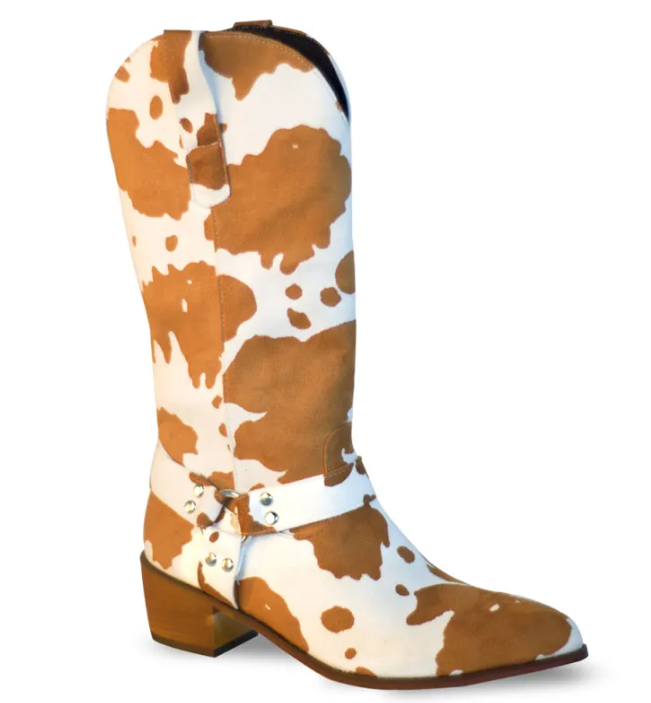 Cow Print Western Boots