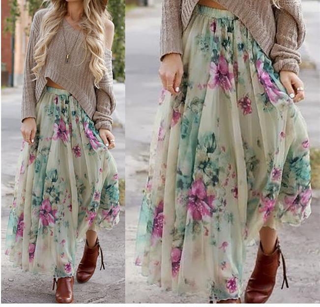 Bohemian Maxi Skirt