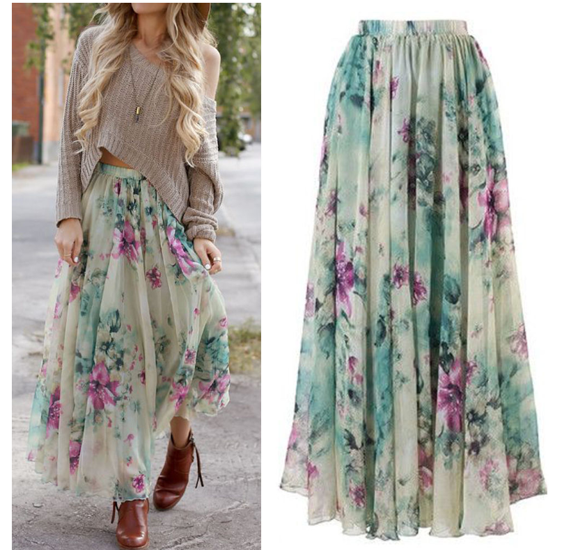Bohemian Maxi Skirt