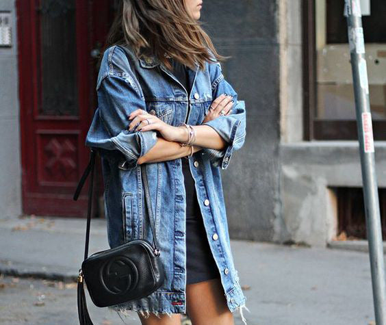 Loose Fit Denim Jacket for Women (Autumn/Winter) up to 3XL