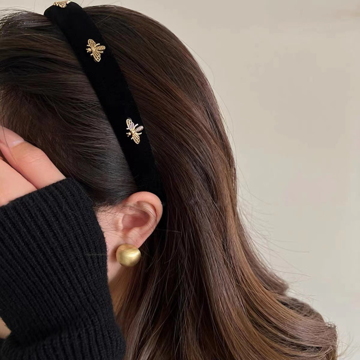 Velvet Bee Fabric Headband for Women