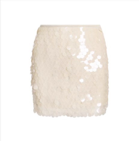 Paillette Sequin Bodycon Mini Skirt in Champagne – Sizes XS-XL | The Pretty Pistol