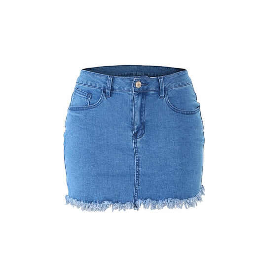Retro Tassel Denim Skirt for Women up to 2XL