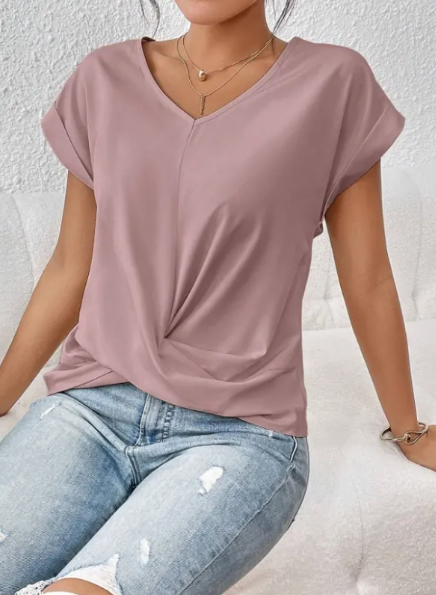 Chic Knot Waist T-Shirt up to 3XL