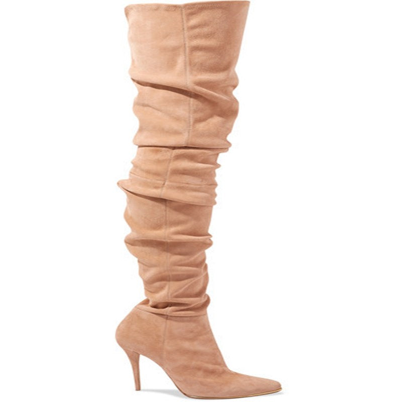 New Plus Size Over-the-Knee Stiletto Boots for Women