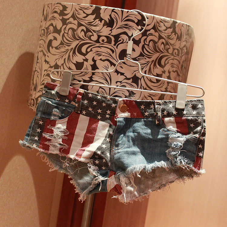 Low Waist Denim Shorts for Women - Summer Beach Style up to 3XL