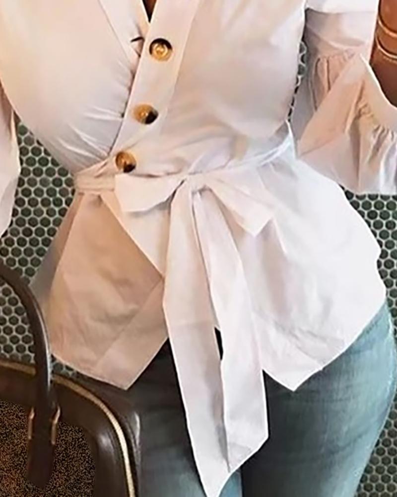 Lantern Sleeve Blouse for Women