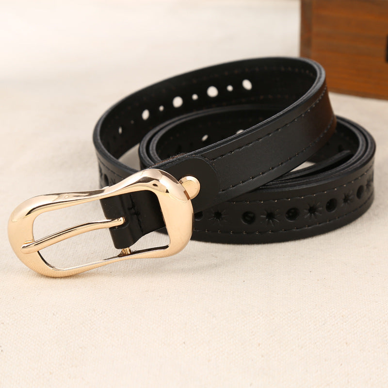 New Women's Genuine Leather Buckle Belt - Casual Design