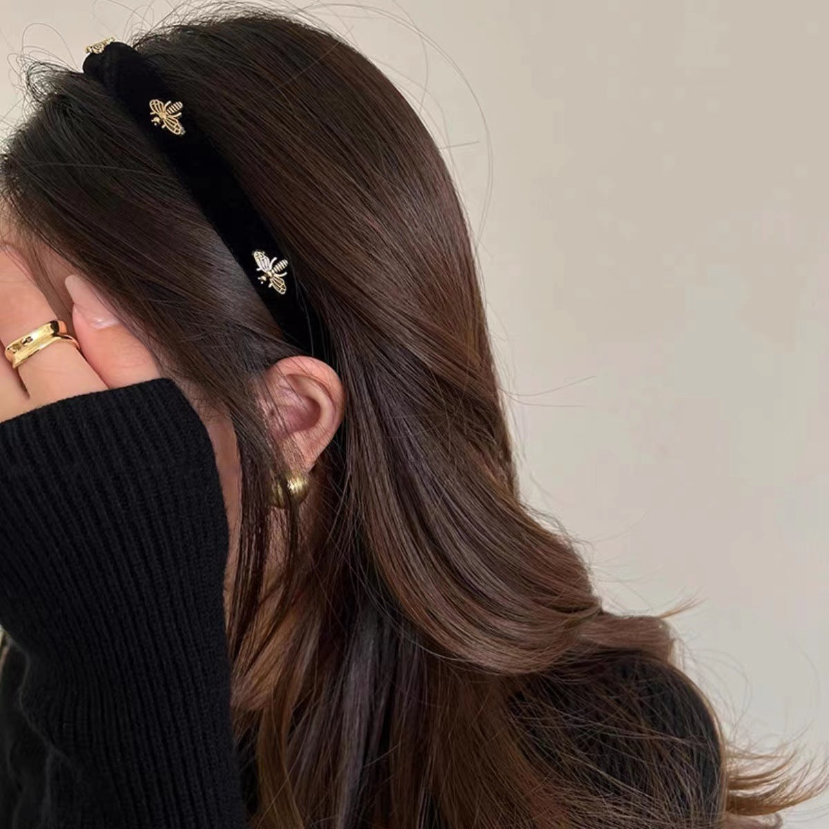 Velvet Bee Fabric Headband for Women