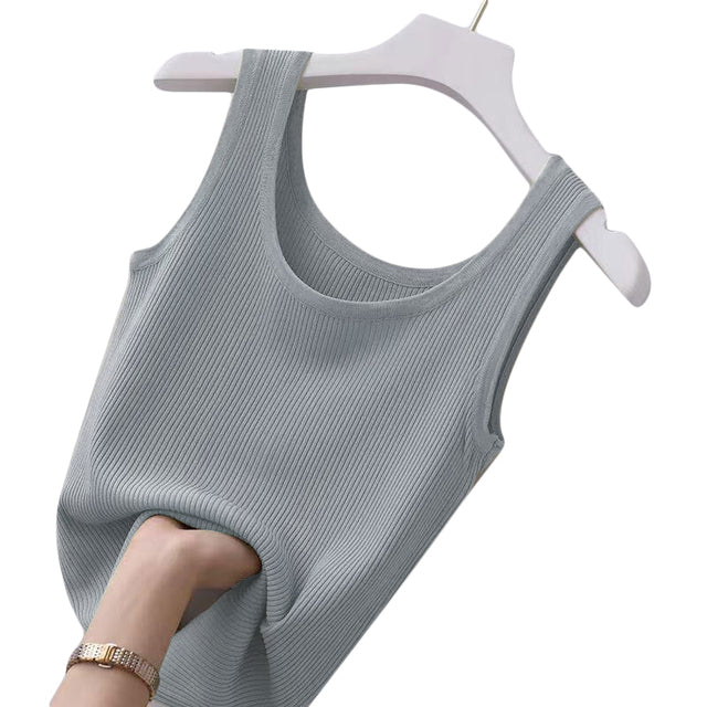 Summer Knitted Sleeveless Women's Slim Tank