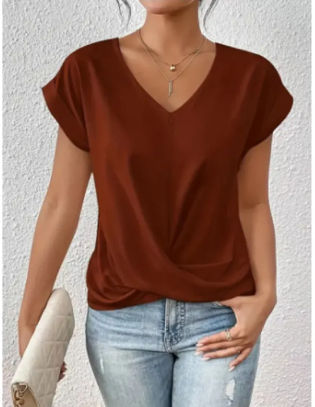 Chic Knot Waist T-Shirt up to 3XL