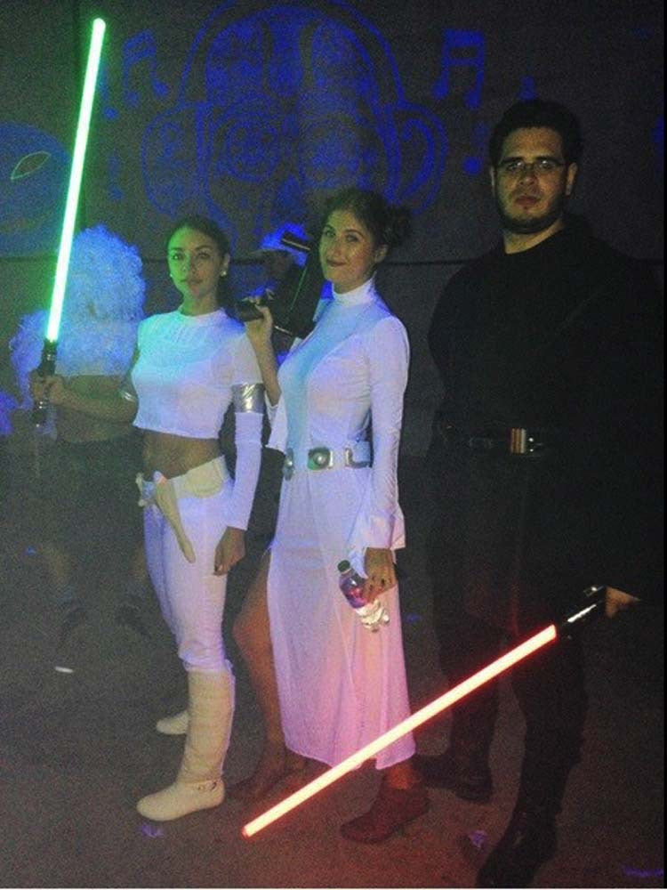 Star Wars Princess Leia White Dress Cosplay Costume up to 3XL