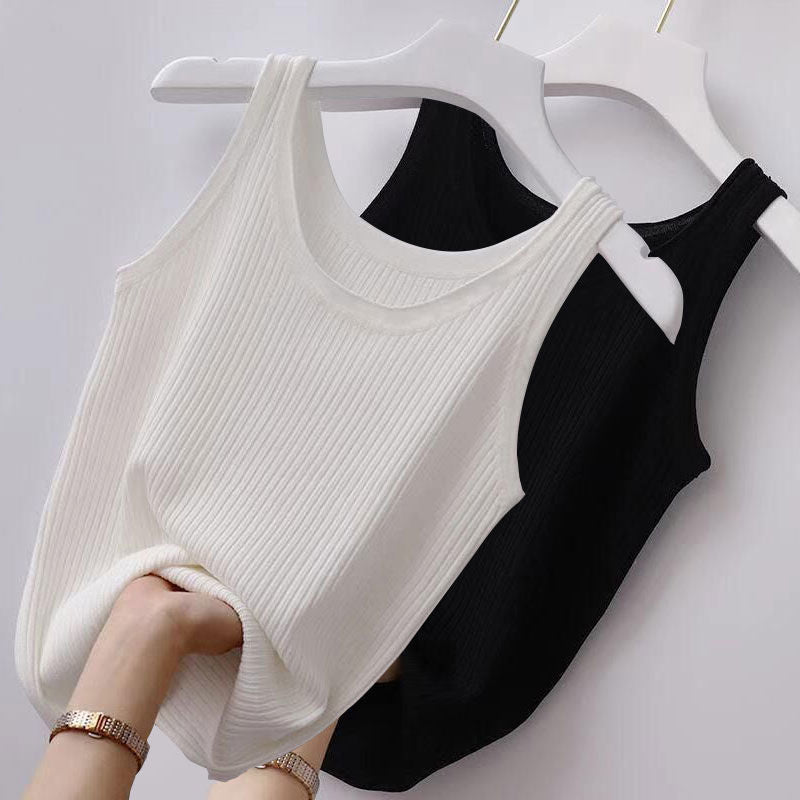 Summer Knitted Sleeveless Women's Slim Tank