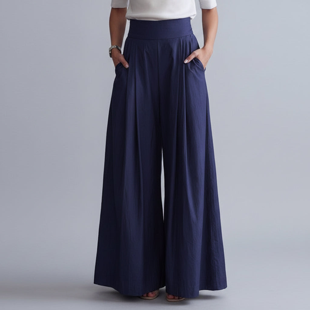 Personalized High Waist Solid Color Pants with Pockets up to 5XL