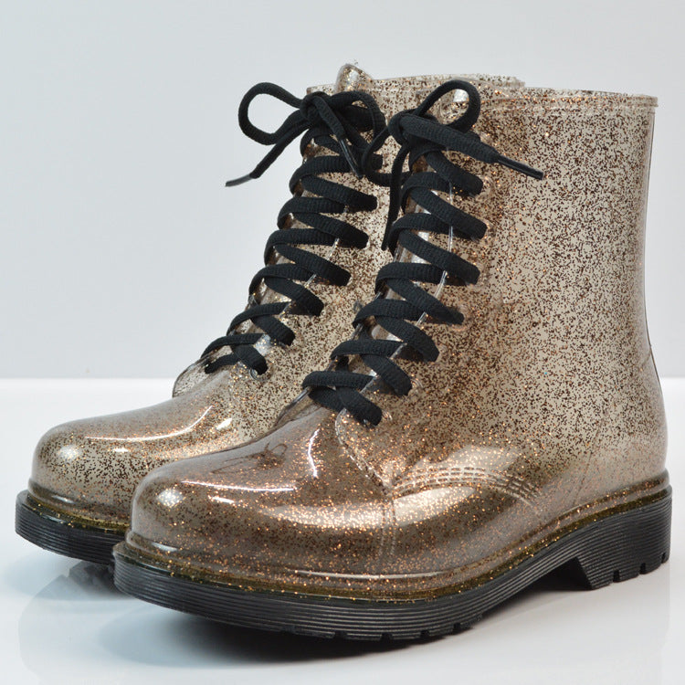 Transparent Glitter Rain Boots
