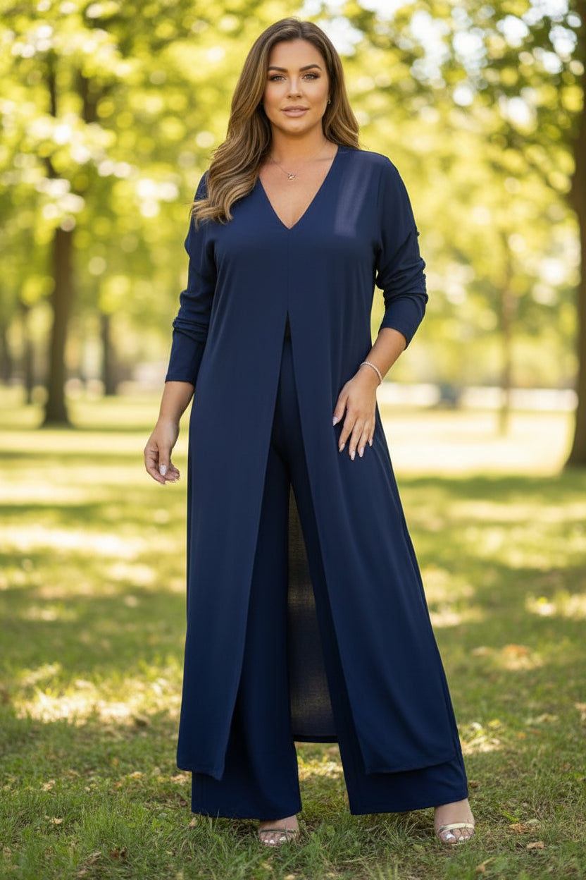 Lenka® Women's Two-Piece Set with Long Top and Pants