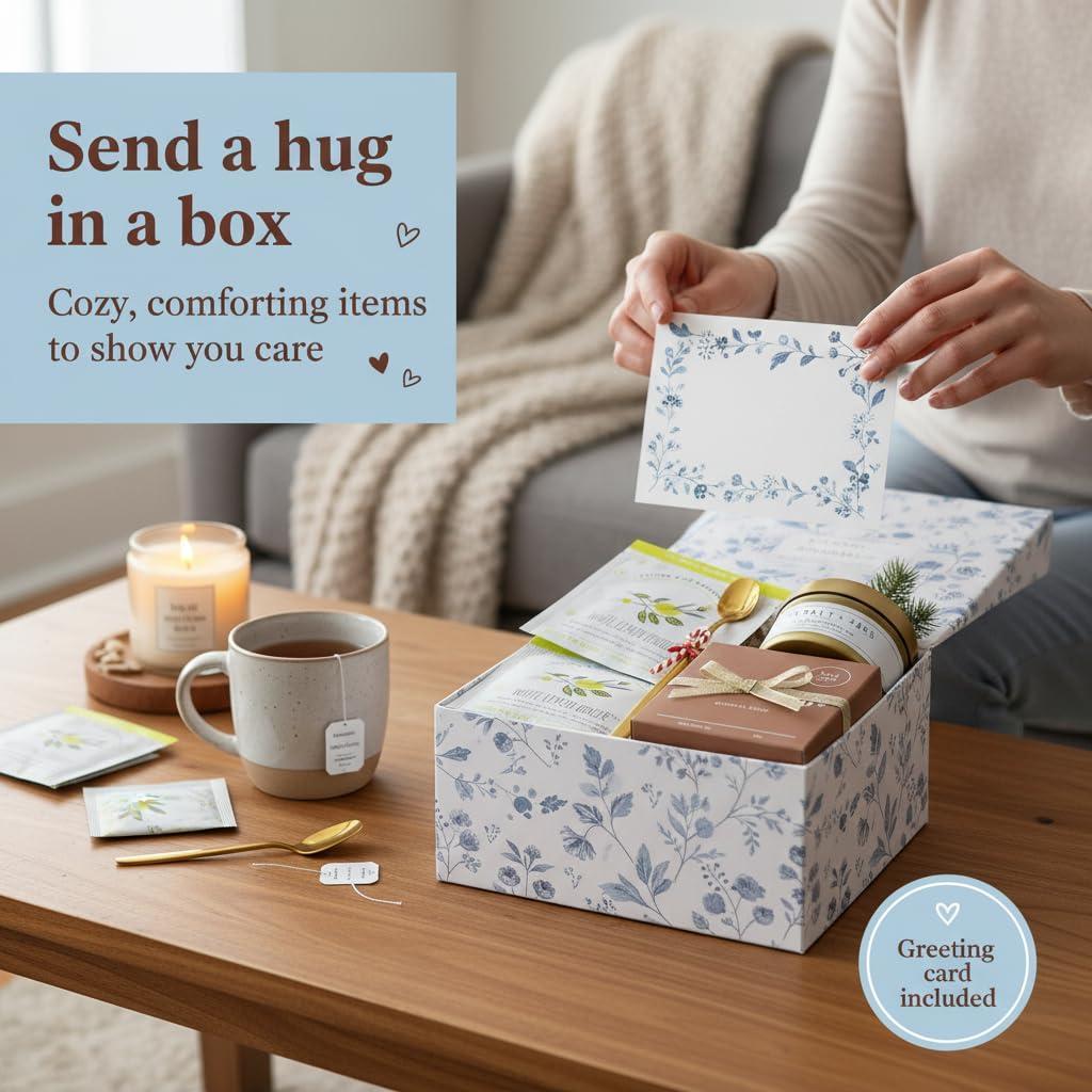 Unboxme Mini Healer Spa Gift Basket for Women Self Care Gift Box Wellness Care Package with Card Relaxation Gift for Birthday or Get Well Soon