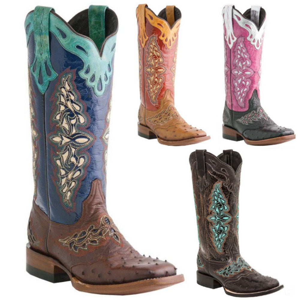 Color Matching Mid Top Knight Boots for Women