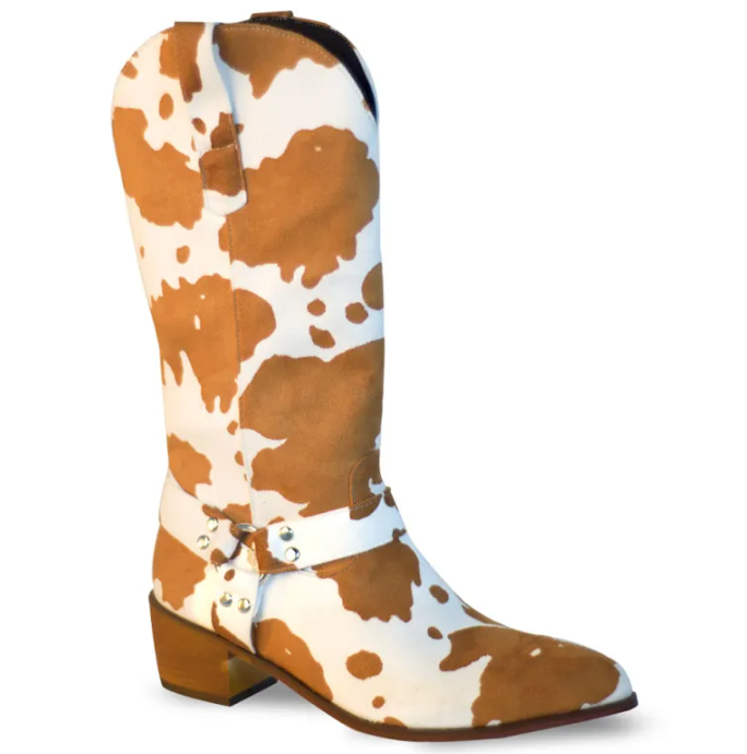 Cow Print Western Boots