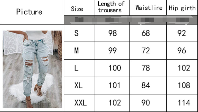 Trendy Ripped Denim Pants for Women
