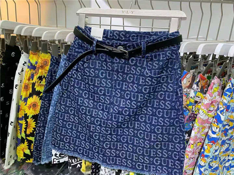 High Waist Denim Skirt for Women