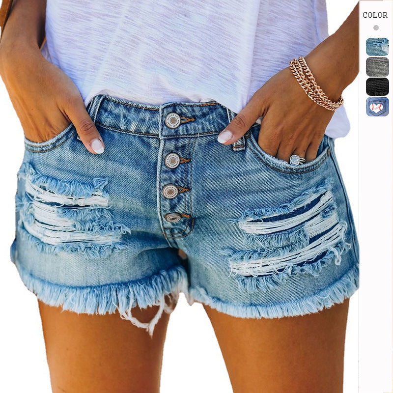 Trendy Ripped Denim Shorts for Women up to 2XL