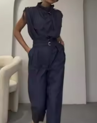 Waist-Slimming Belt Blouse & Pants Sets ranging in sizes S-2XL Multiple Colors