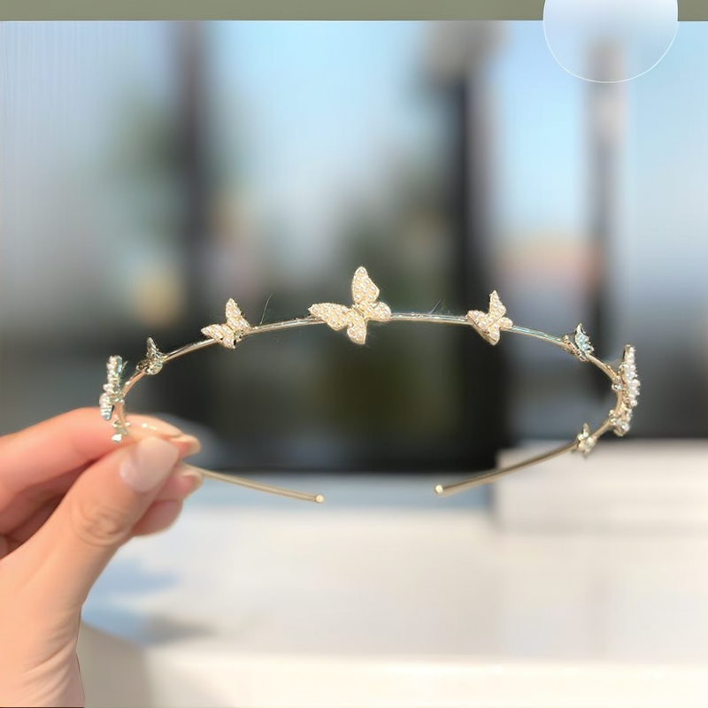 Exquisite Pearl Butterfly High-End Feminine Headband