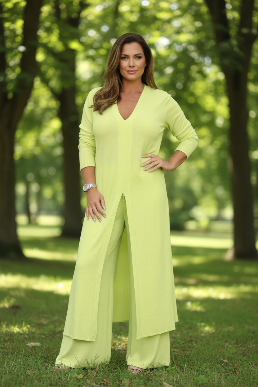 Lenka® Women's Two-Piece Set with Long Top and Pants