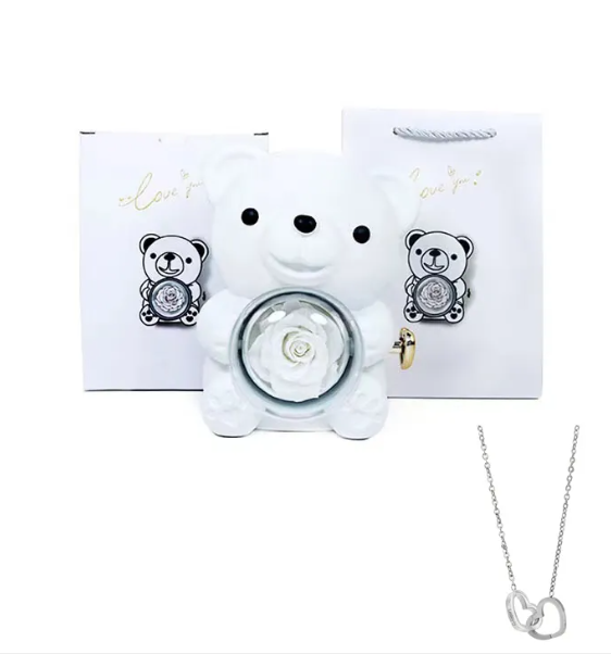 Double Heart Necklace with Gift Box