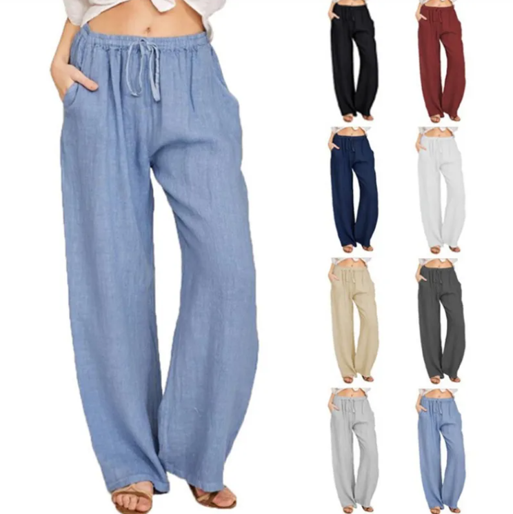 Chic Cotton Linen Casual Pants