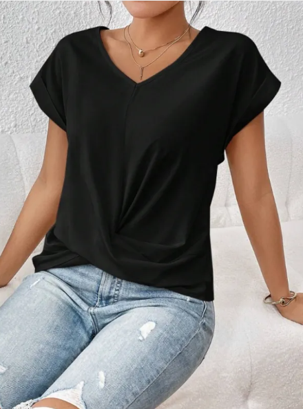 Chic Knot Waist T-Shirt up to 3XL