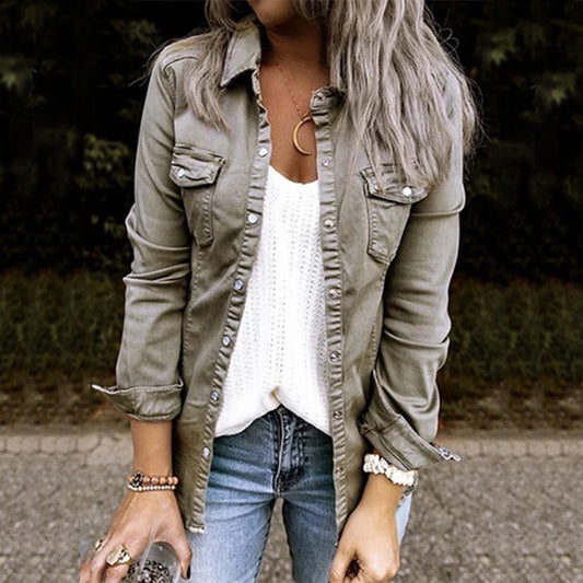 Long Sleeve Denim Shirt for Women