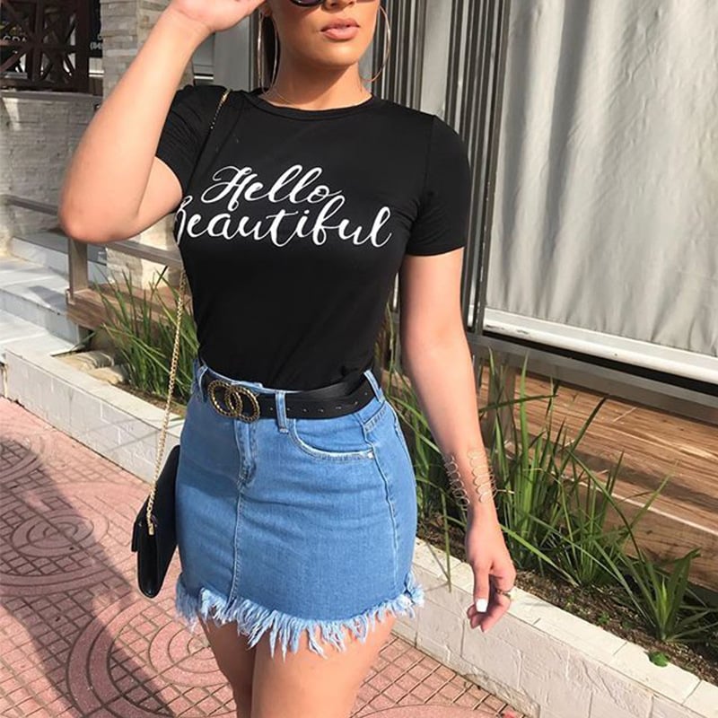 Retro Tassel Denim Skirt for Women up to 2XL