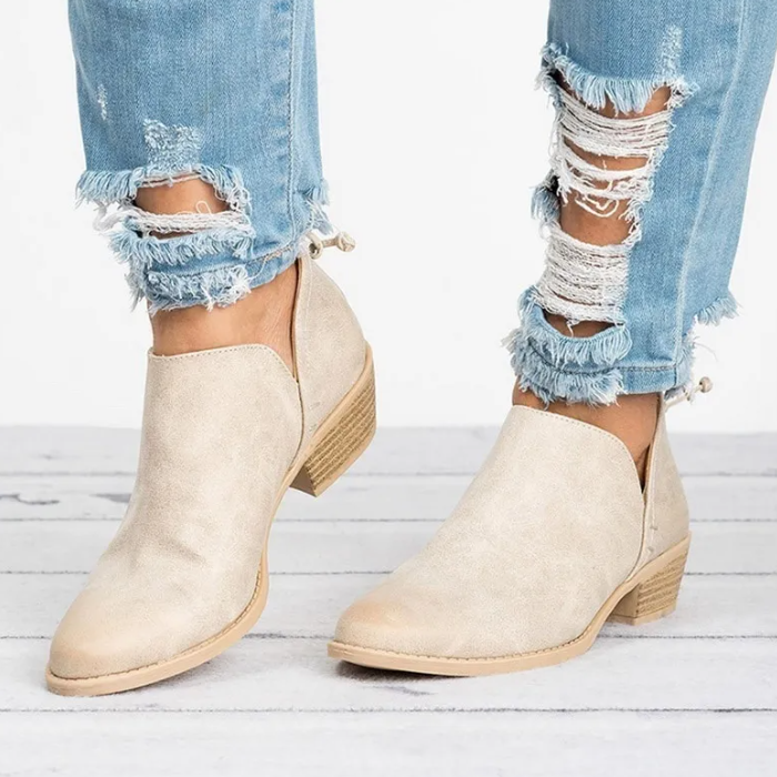 Casual Leather Women's Booties