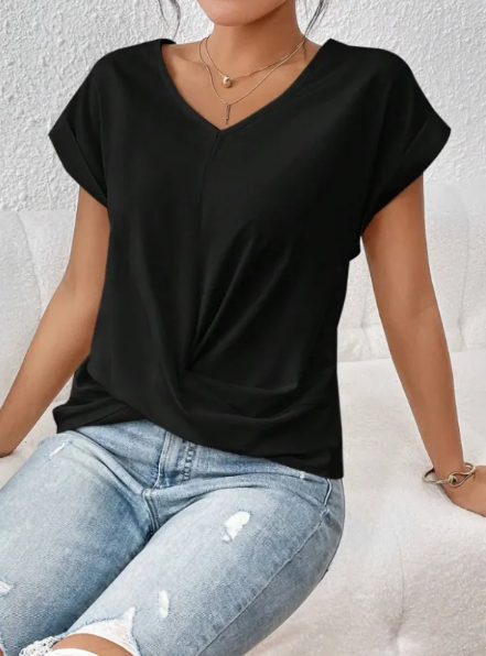 Chic Knot Waist T-Shirt up to 3XL