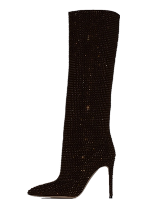 Rhinestone Pointed Toe Stiletto Tall Boots for Women