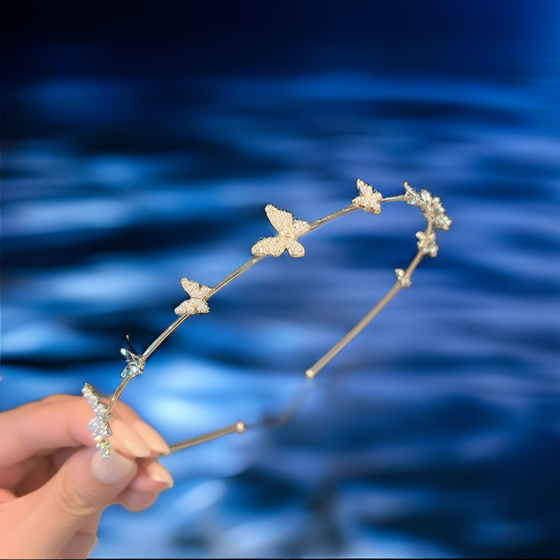 Exquisite Pearl Butterfly High-End Feminine Headband