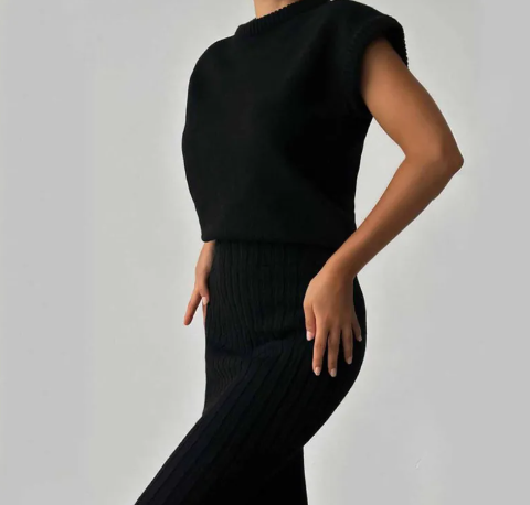 Modern Sleeveless Top and Maxi Skirt Set