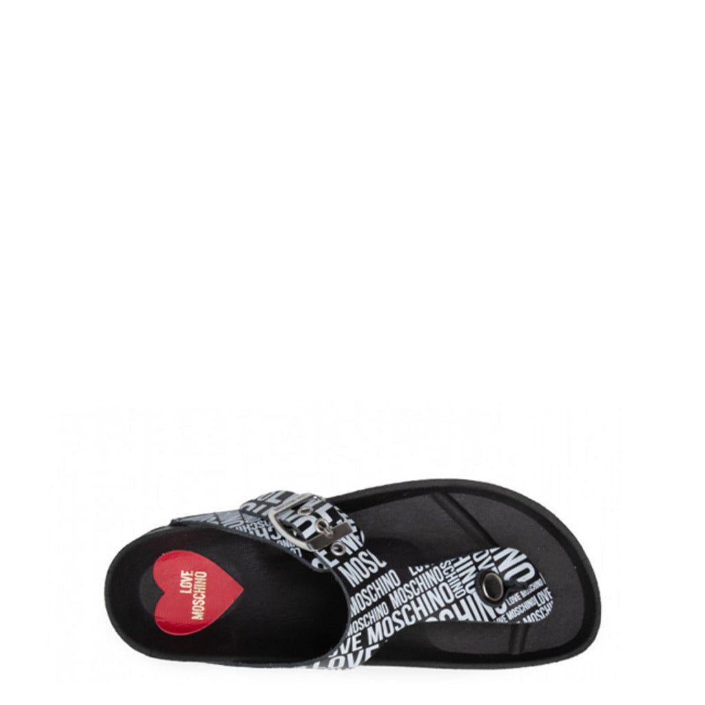 Love Moschino Logo Flip Flops Sandals