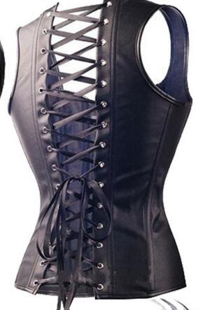 Black Steel-Boned Corset for Women up to 6XL