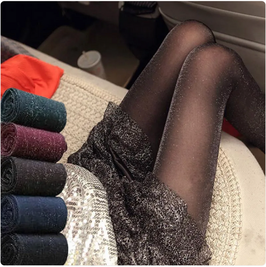 Sheer Shimmer Pearl Pantyhose for Women