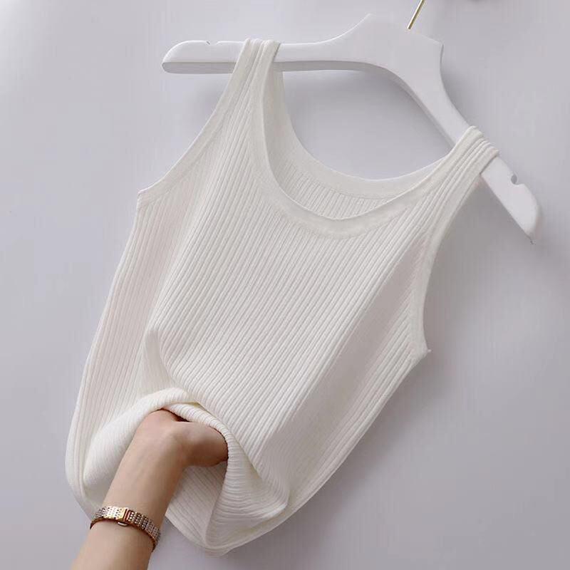 Summer Knitted Sleeveless Women's Slim Tank