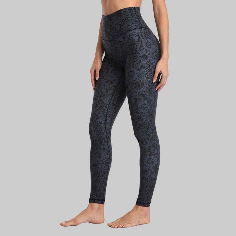 Women’s Dark Blue Sculpting Yoga Leggings – Skinny Workout Pants, Sizes S–XL | The Pretty Pistol