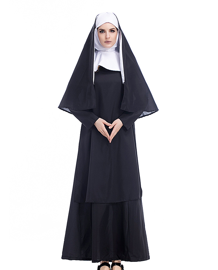 Nun Costume for Halloween Role-Playing Outfit
