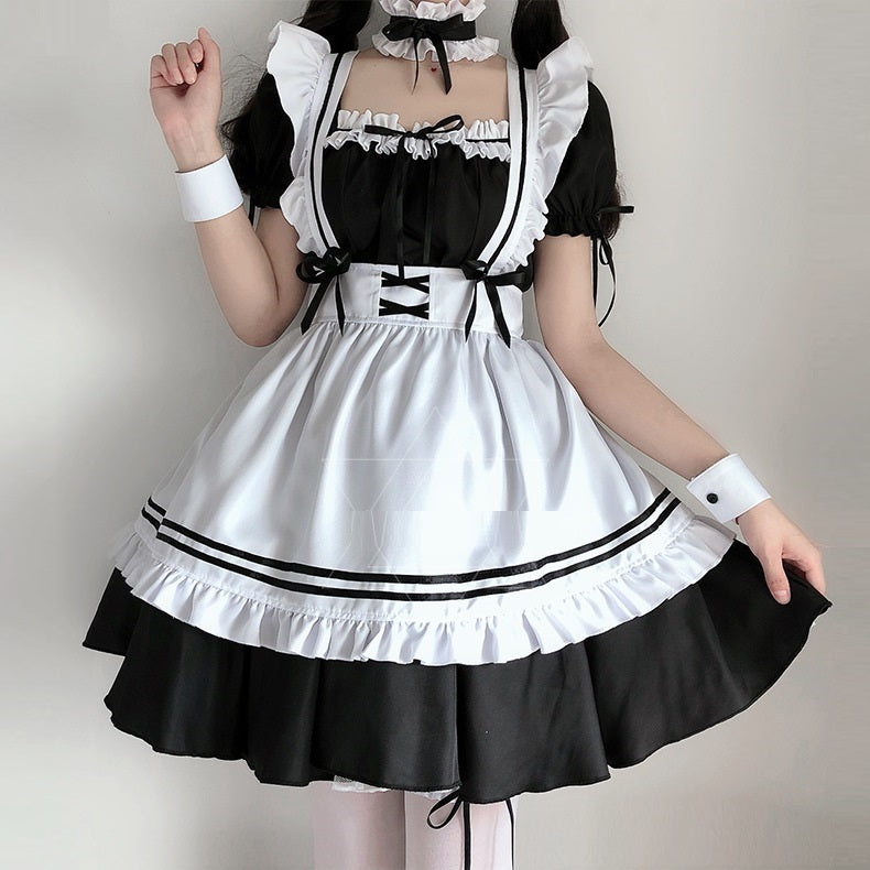Red Cat Maid Costume - Lolita Style Dress